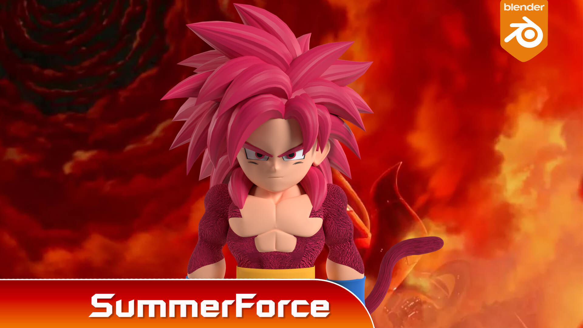 Goku mini Super Saiyan 4 - Dragonball Daima 3D Model by Summerforce