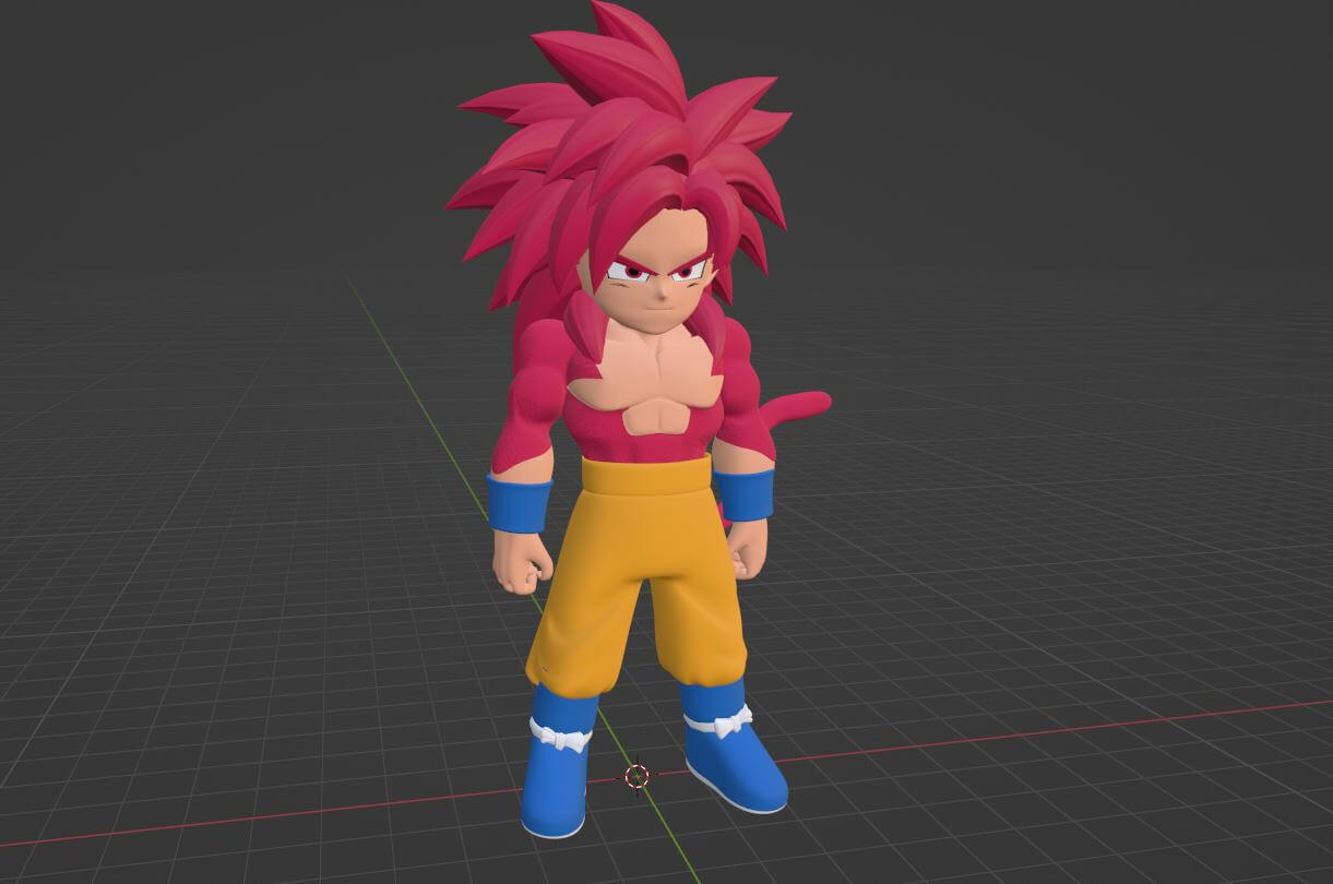 Goku mini Super Saiyan 4 - Dragonball Daima 3D Model by Summerforce
