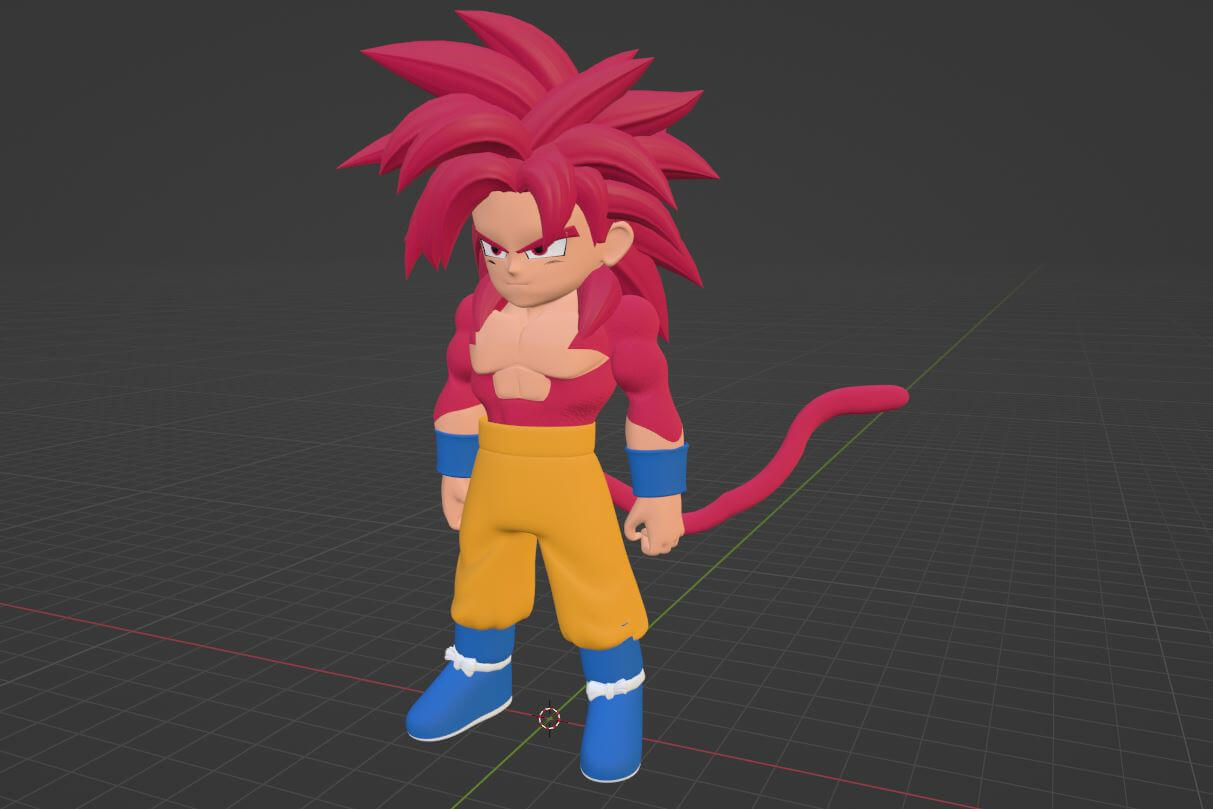 Goku mini Super Saiyan 4 - Dragonball Daima 3D Model by Summerforce