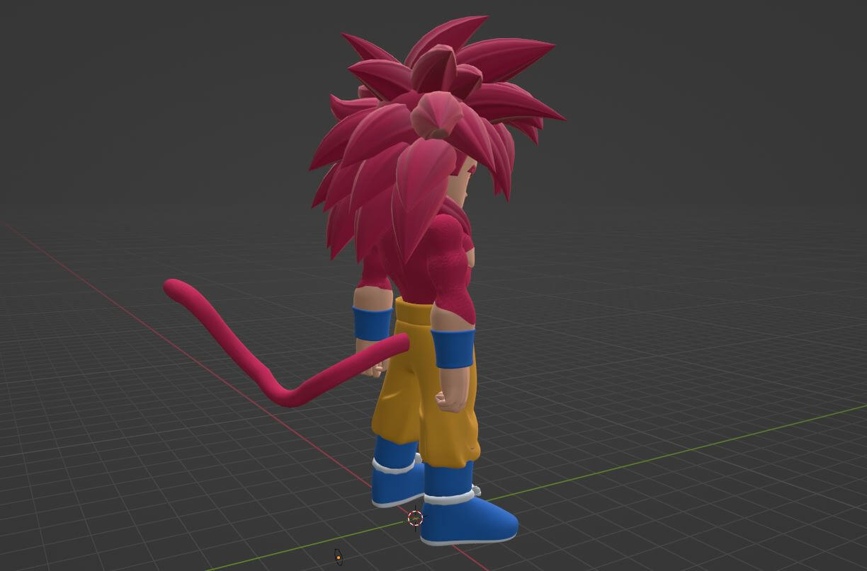 Goku mini Super Saiyan 4 - Dragonball Daima 3D Model by Summerforce
