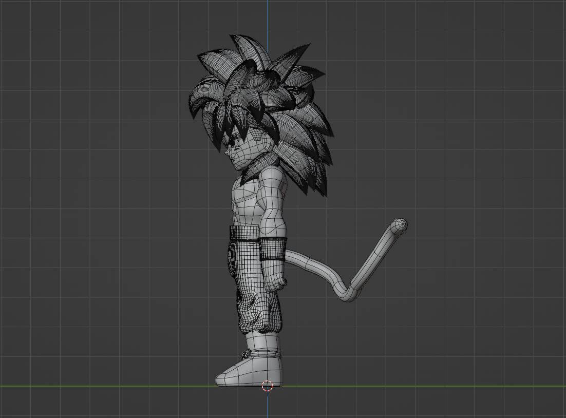 Goku mini Super Saiyan 4 - Dragonball Daima 3D Model by Summerforce