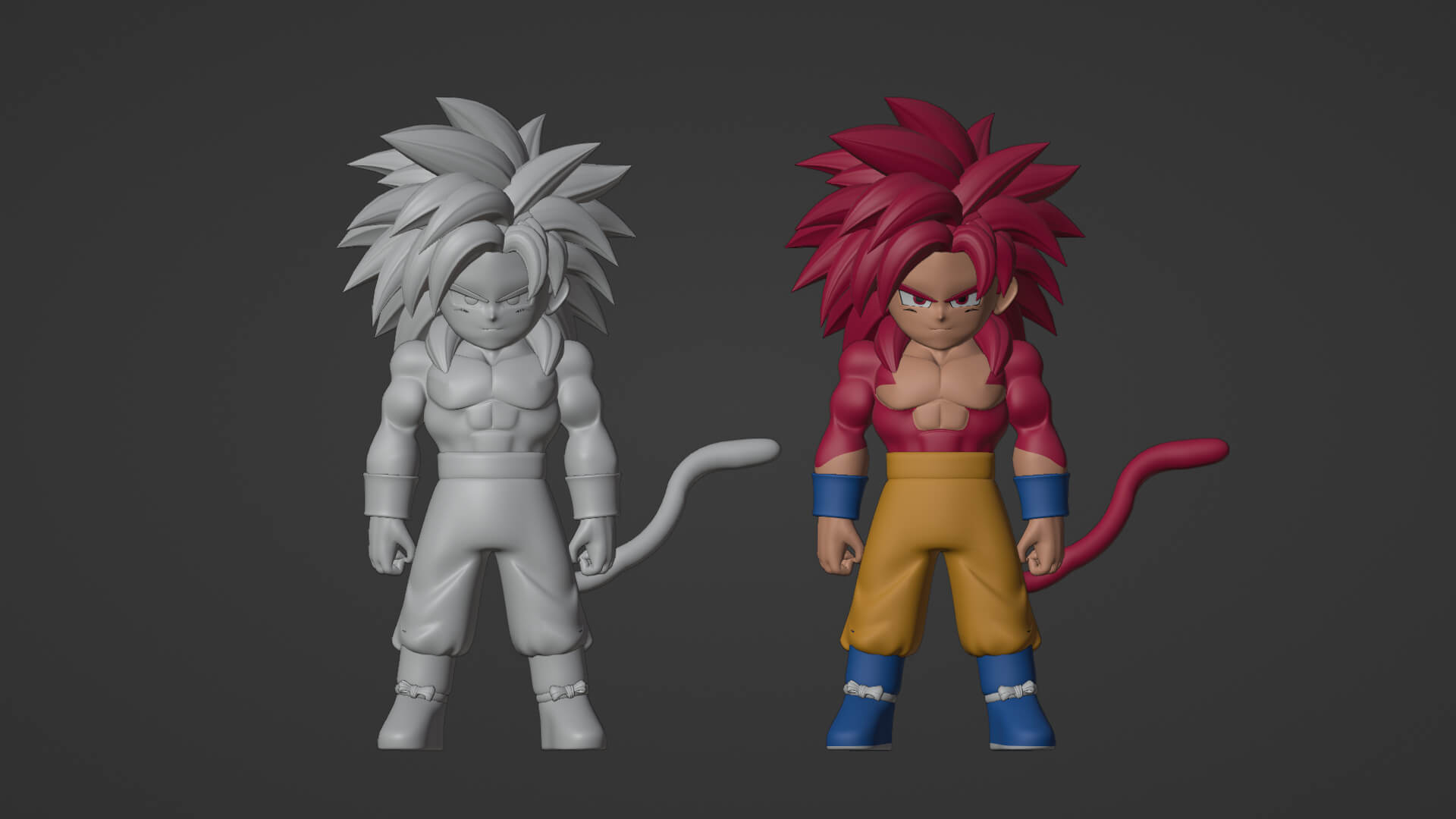 Goku mini Super Saiyan 4 - Dragonball Daima 3D Model by Summerforce