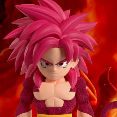 Goku mini Super Saiyan 4 - Dragonball Daima 3D Model by Summerforce