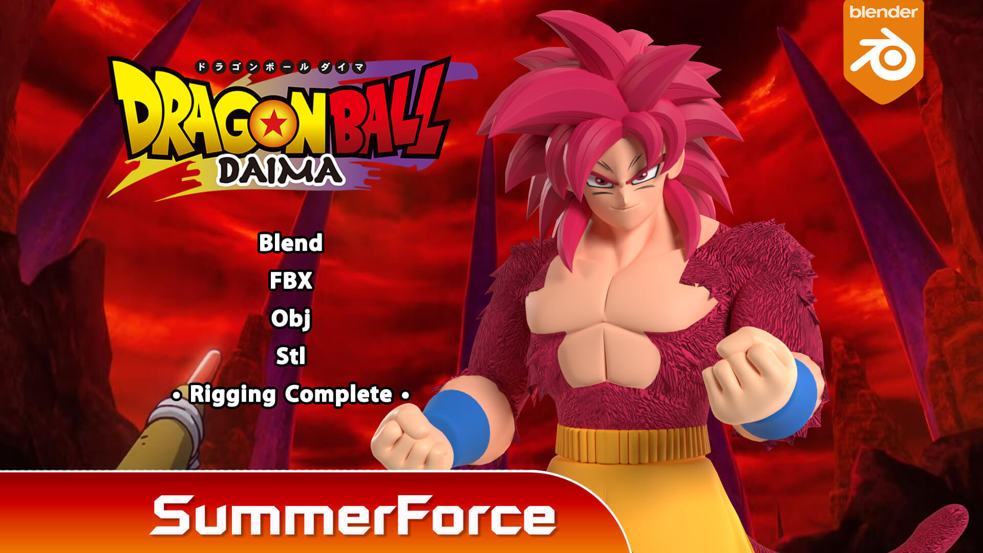 Goku Super Saiyan 4 - Dragonball Daima 3D Model by Summerforce