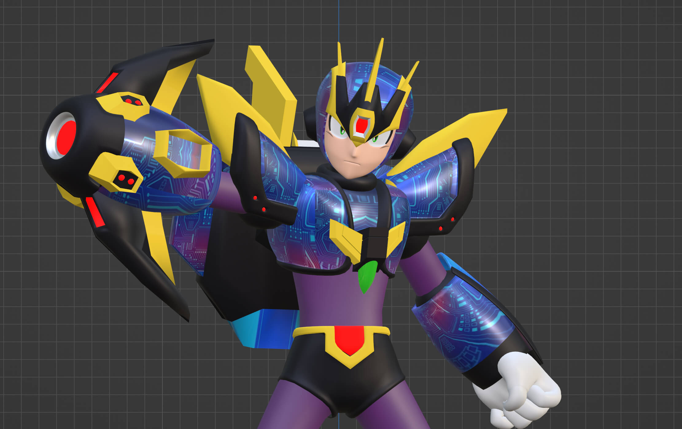 Megaman Ultimate Armor Mega Man X4 3D Model by Summerforce