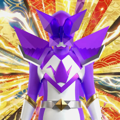 Origa Purple - Original Sentai Origaranger 3D Model by Summerforce
