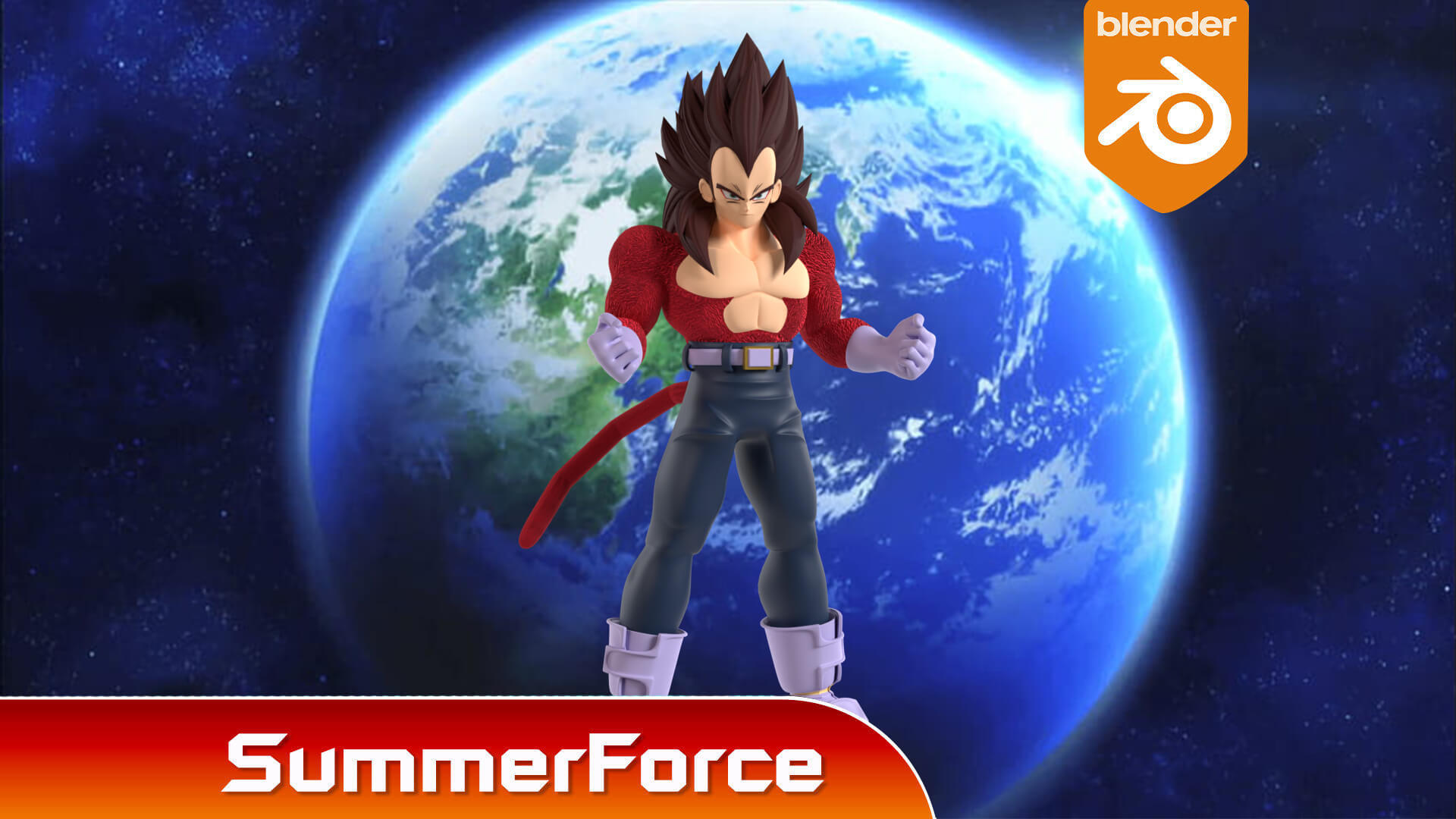 Vegeta Super Saiyan 4 - Dragonball GT 3D Model by Summerforce