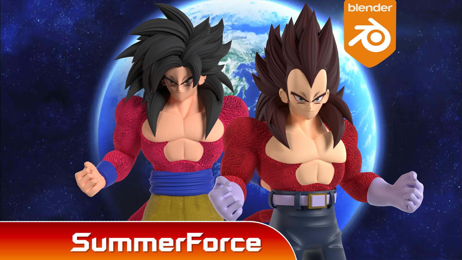 Vegeta Super Saiyan 4 - Dragonball GT 3D Model by Summerforce