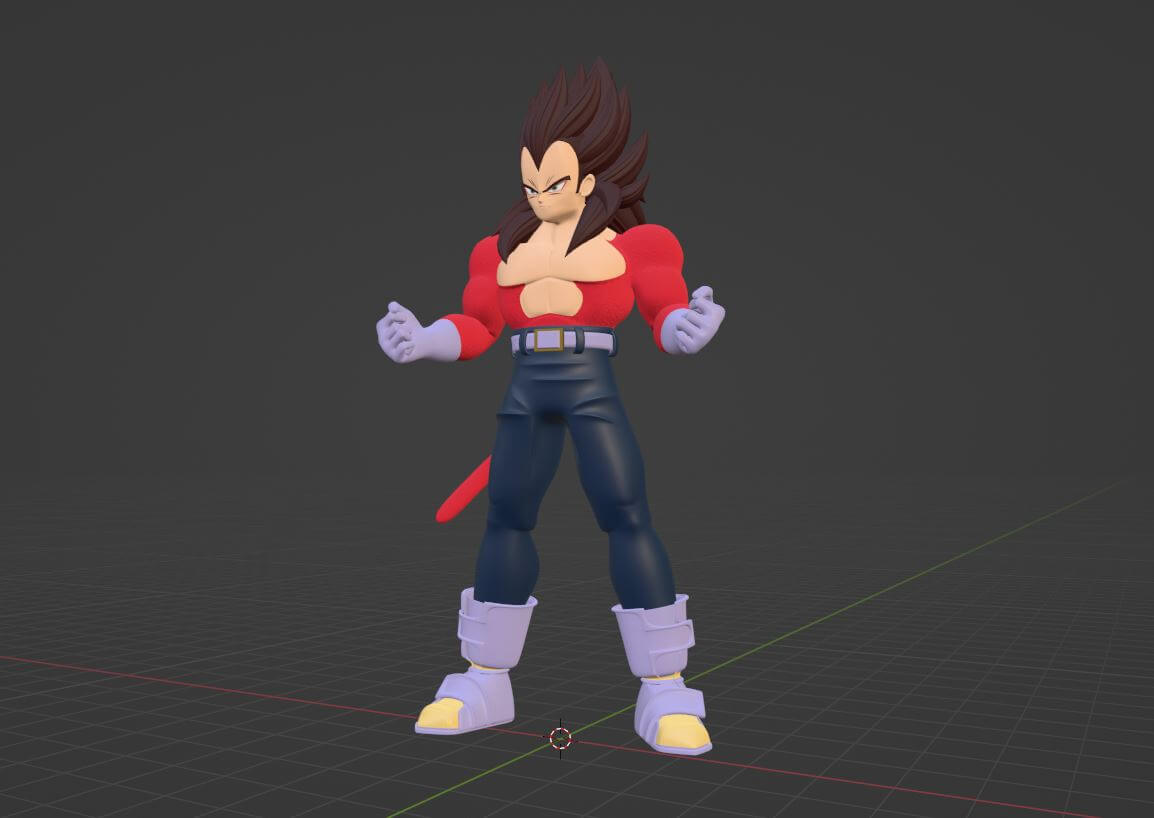 Vegeta Super Saiyan 4 - Dragonball GT 3D Model by Summerforce