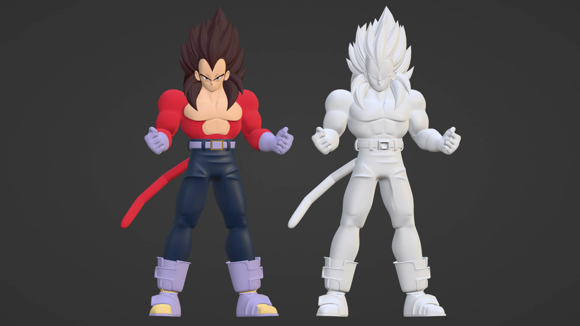 Vegeta Super Saiyan 4 - Dragonball GT 3D Model by Summerforce