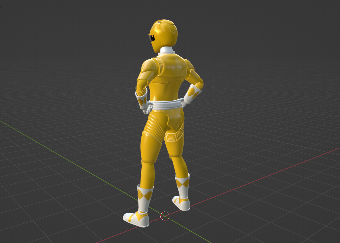 Yellow Ranger Render Yellow Ranger - Mighty Morphin Power Rangers The Movie 3D Model by ...