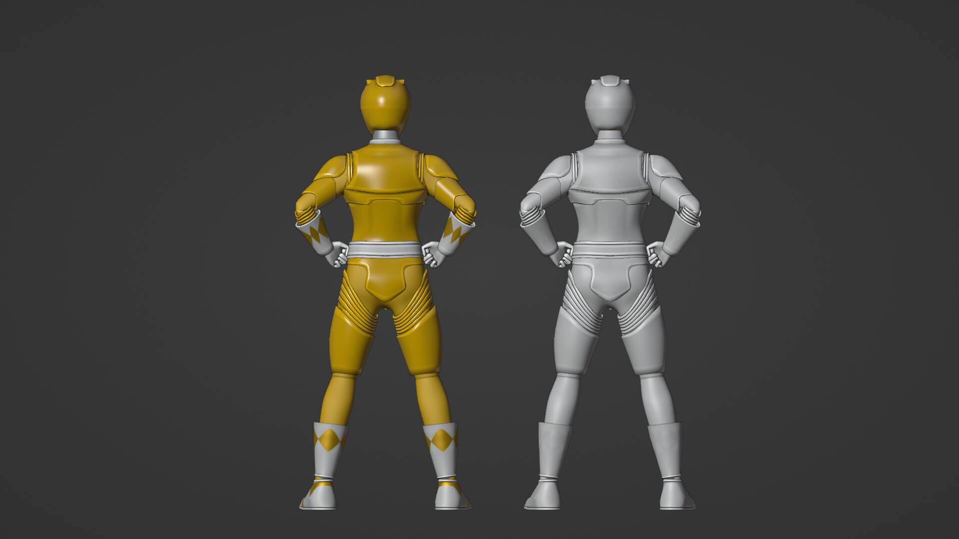 Yellow Ranger Render Yellow Ranger - Mighty Morphin Power Rangers The Movie 3D Model by ...