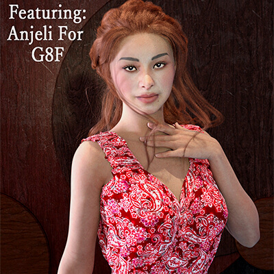 Floral Daily Dress for Genesis 8 Female