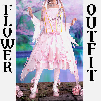 Flower Blossom Outfit for Genesis 8 Female