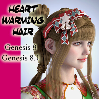 Heartwarming Holiday Hair for Genesis 8 Female