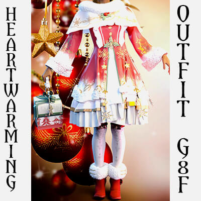 Heartwarming Holiday Outfit for Genesis 8 Female