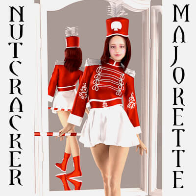 Nutcracker Majorette Outfit for Genesis 8 Female by sunreiz