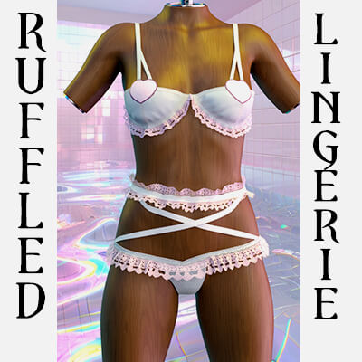 Ruffled Lingerie Outfit for Genesis 8 Female