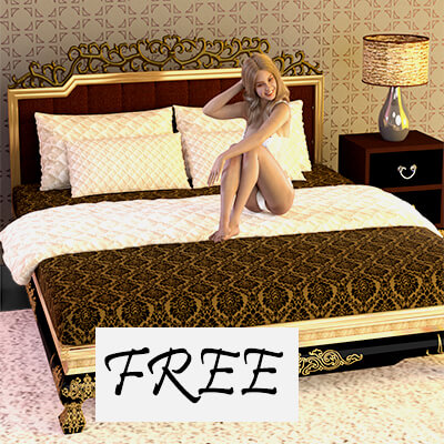 Victorian Bedroom for DAZ Studio