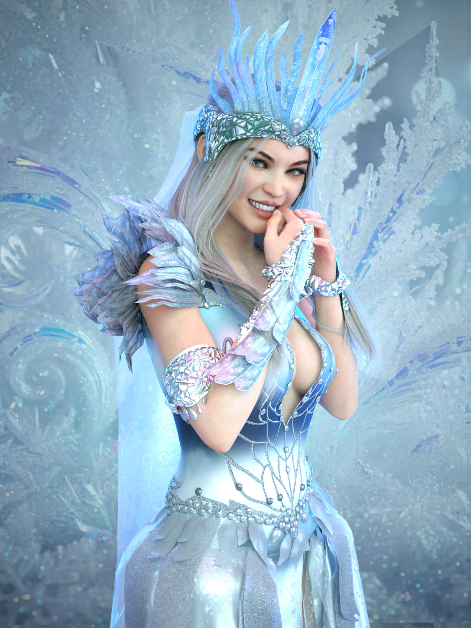 Wicked Ice Queen Outfit for Genesis 8 Female - Daz Content by sunreiz Wicked Ice Queen Outfit for Genesis 8 Female - Daz Content by sunreiz