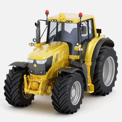 Farm Tractor 01 - 3D Model by Sunshing