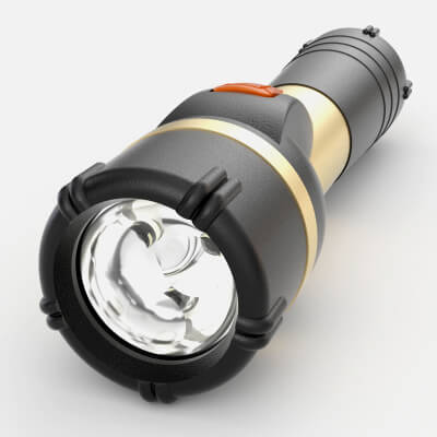 Flashlight with Inner Workings 01 - 3D Model by Sunshing