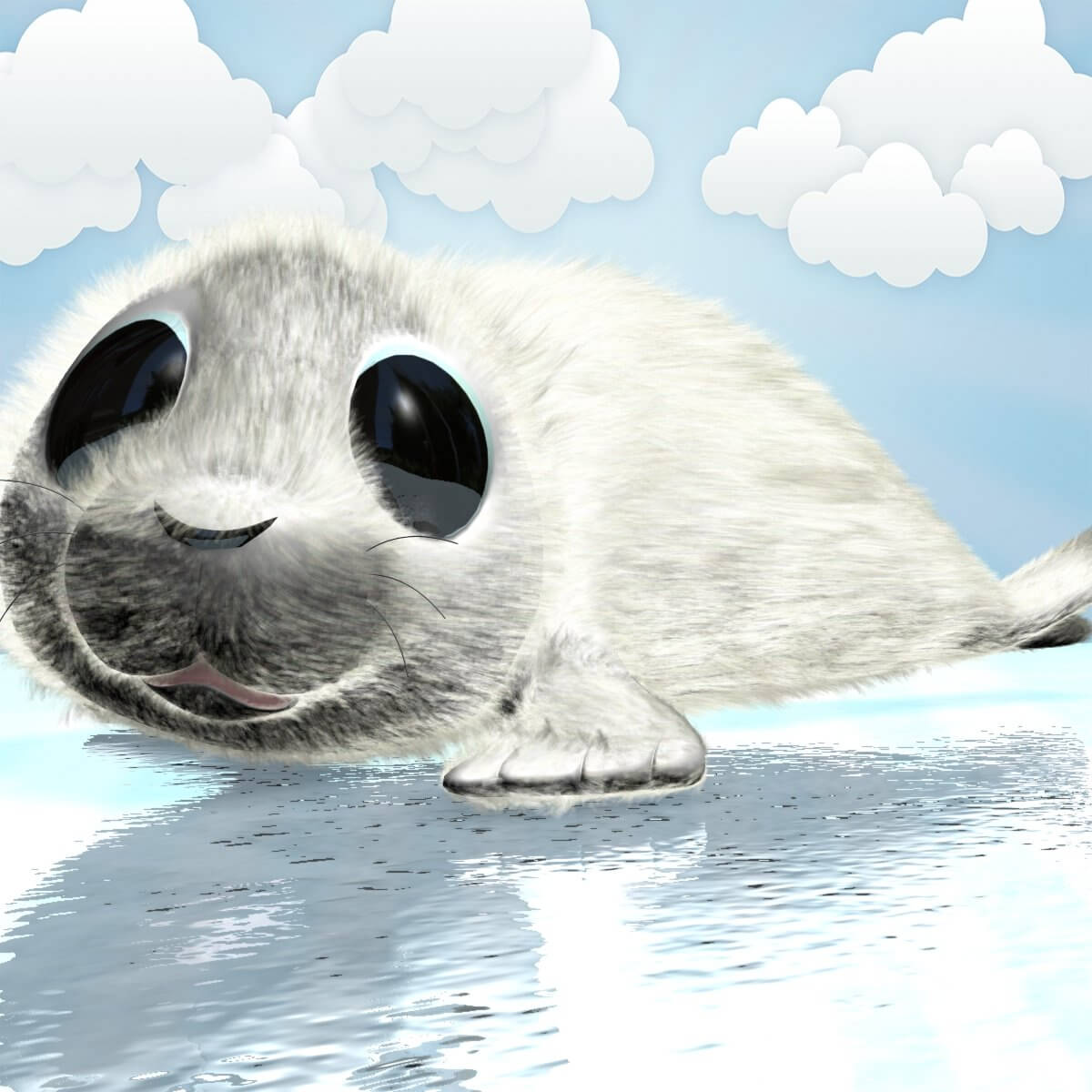 Cartoon Baby Seal - 3D Model by supercigale