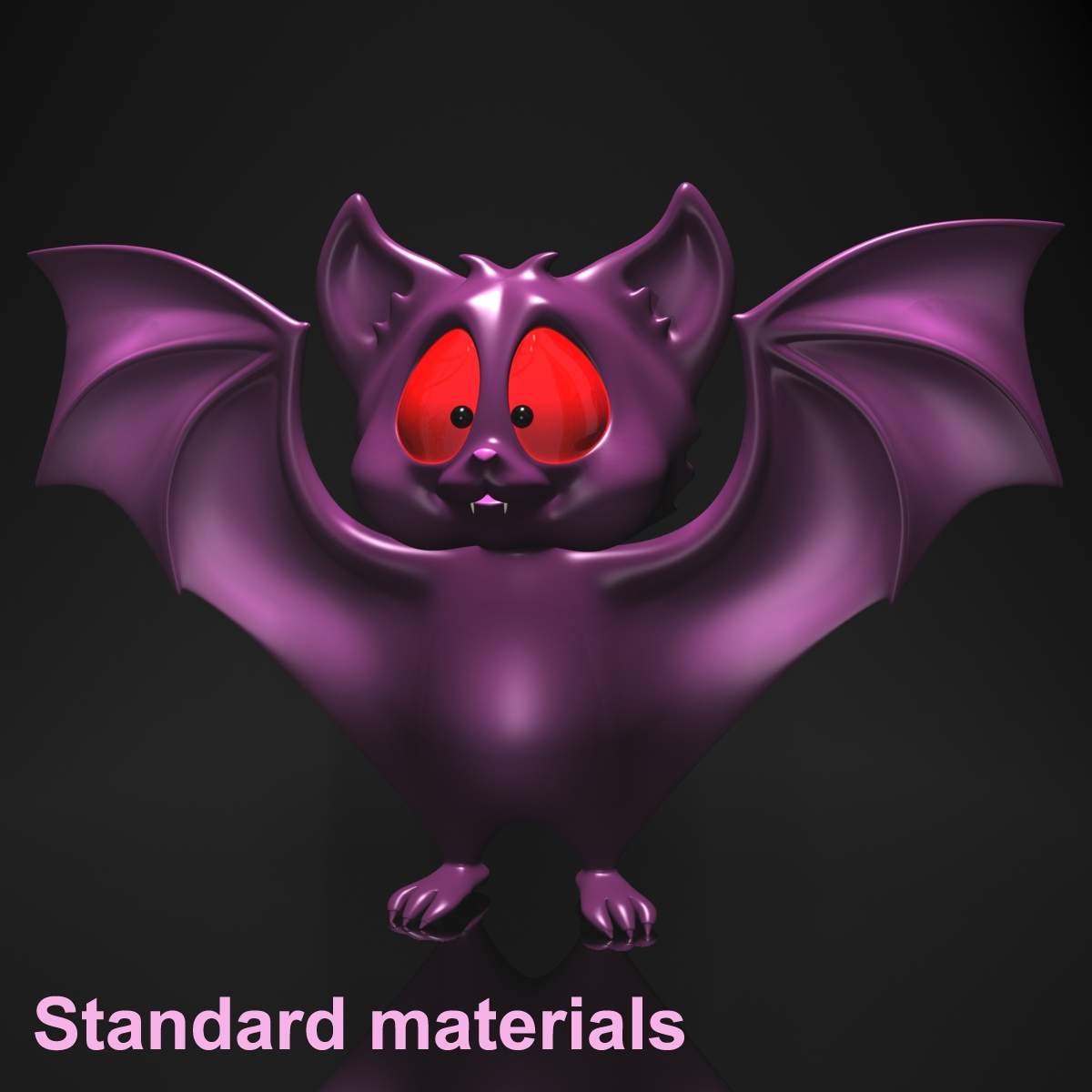 Cartoon Bat - 3D Model by supercigale