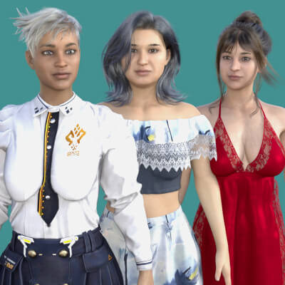 Superrumy 3 Characters Bundle for Genesis 8 Female Vol 2