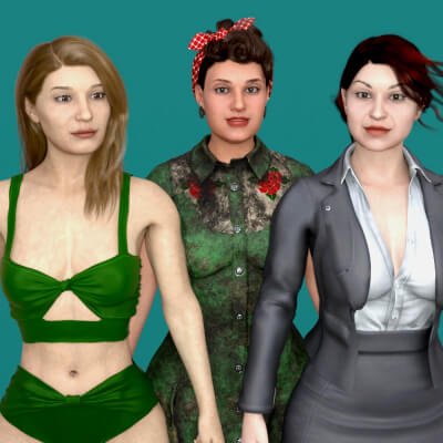 Superrumy 3 Characters Bundle for Genesis 8 Female Vol 3