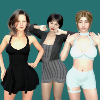 Superrumy 3 Characters Bundle for Genesis 8 Female Vol. 12