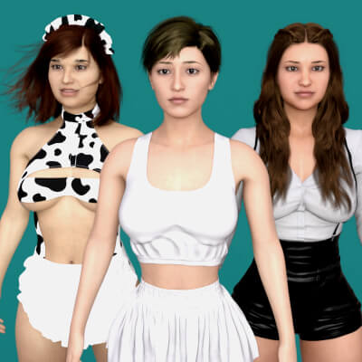 SuperRumy 3 Characters Bundle for Genesis 8 Female Vol 4