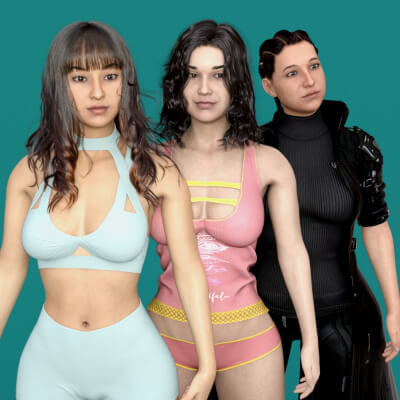 Superrumy 3 Characters Bundle for Genesis 8 Female Vol 5