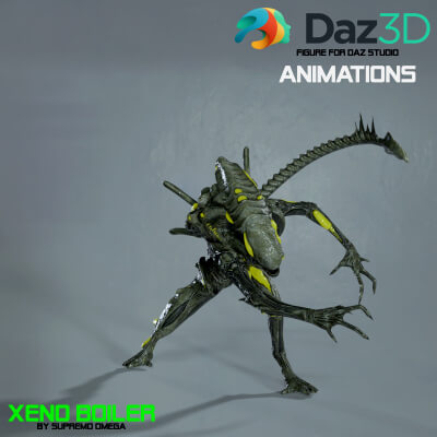 Animations for Xeno Boiler by DAZ Studio by supremoomega