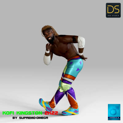Kofi Kingston 2K22 for G8 Male