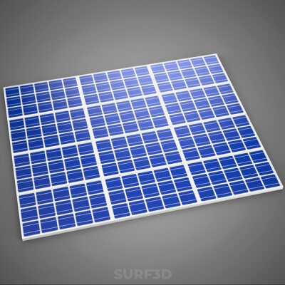 Array Solar Panel Module Cell Photovoltaic Renewable Sun PV - 3D Model ...