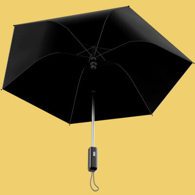 Crab Pattern Print Automatic Foldable Umbrella