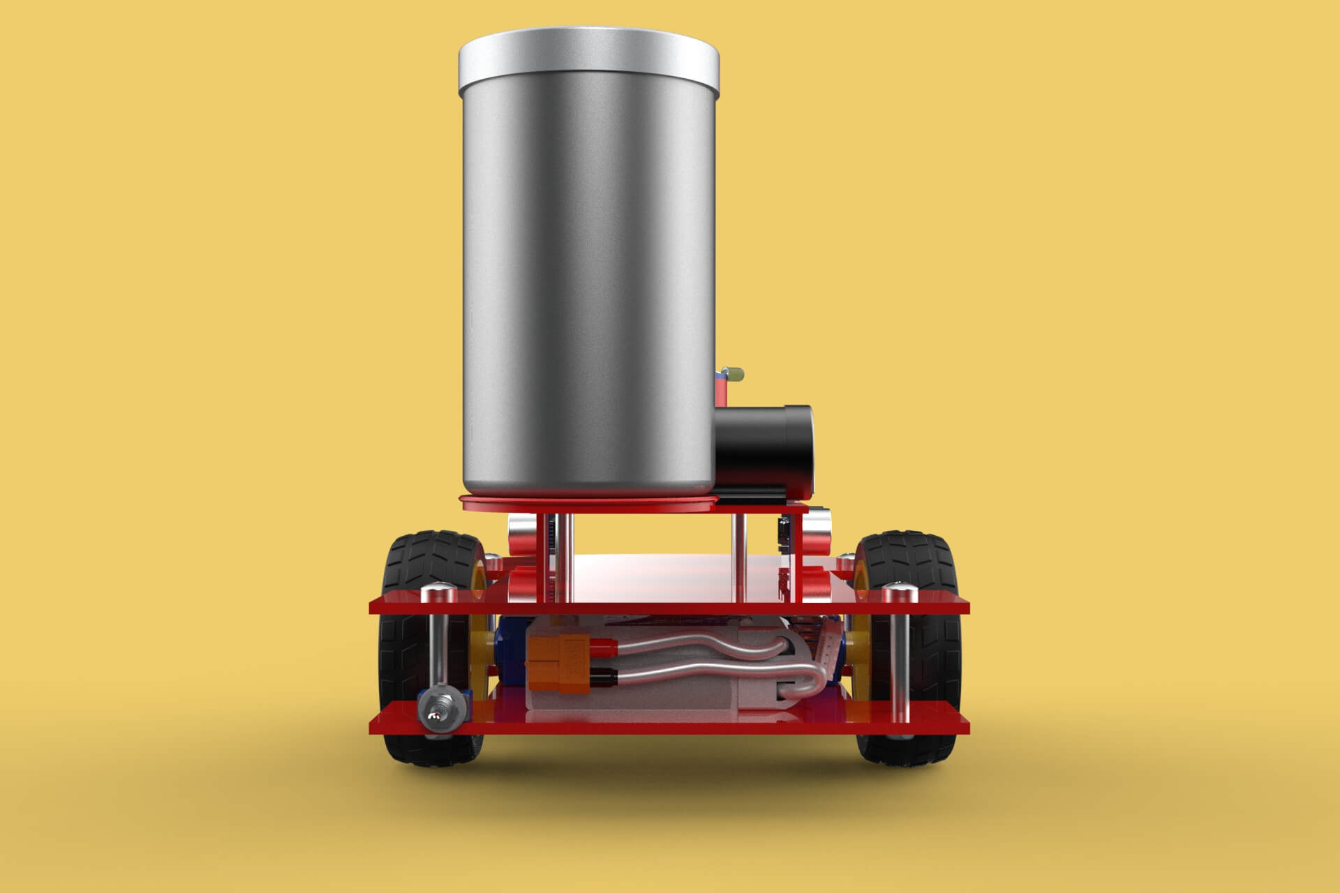 Autonomous Fire Fighting Robot Vehicle Extinguisher Sprayer - 3D Model ...