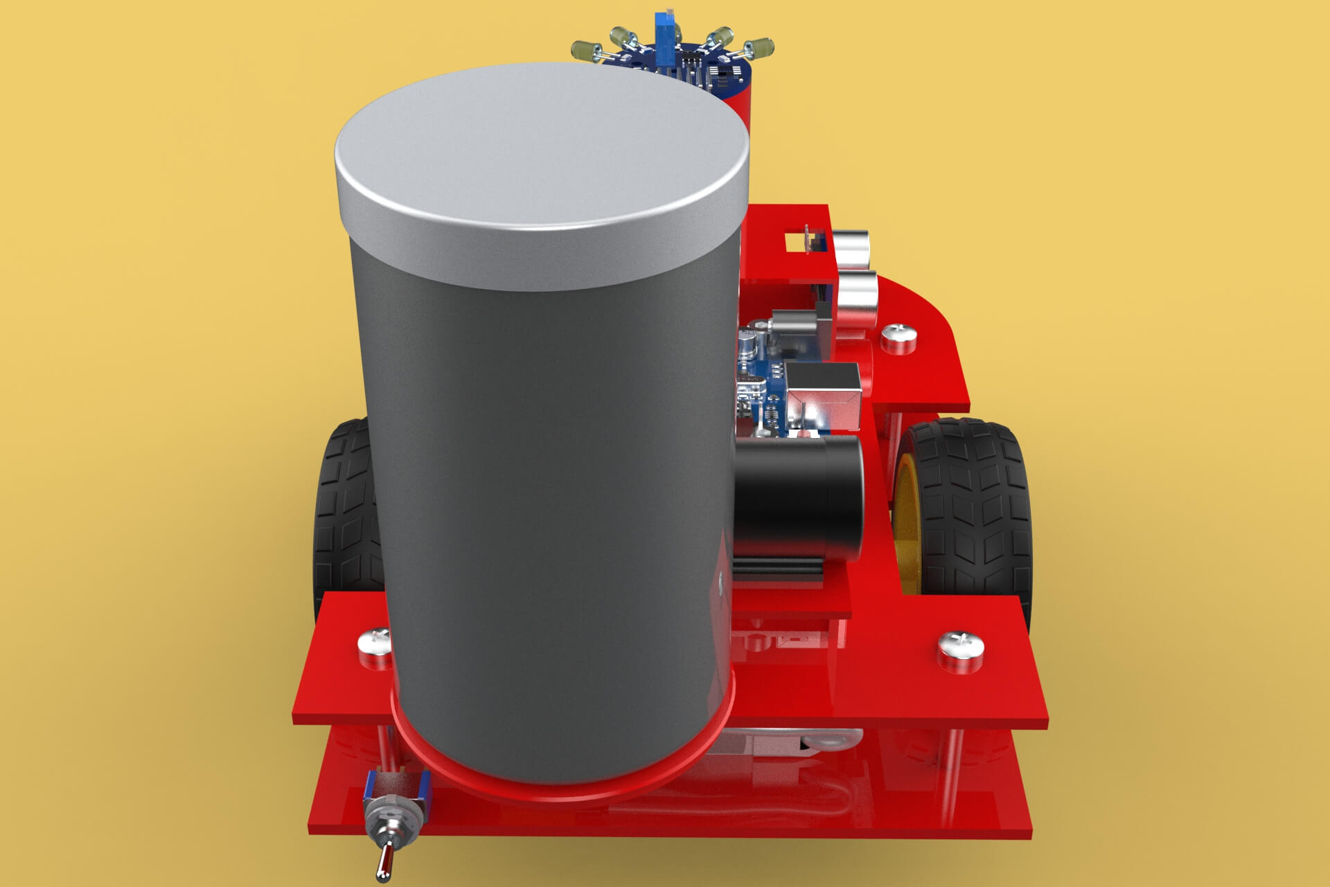 Autonomous Fire Fighting Robot Vehicle Extinguisher Sprayer - 3D Model ...