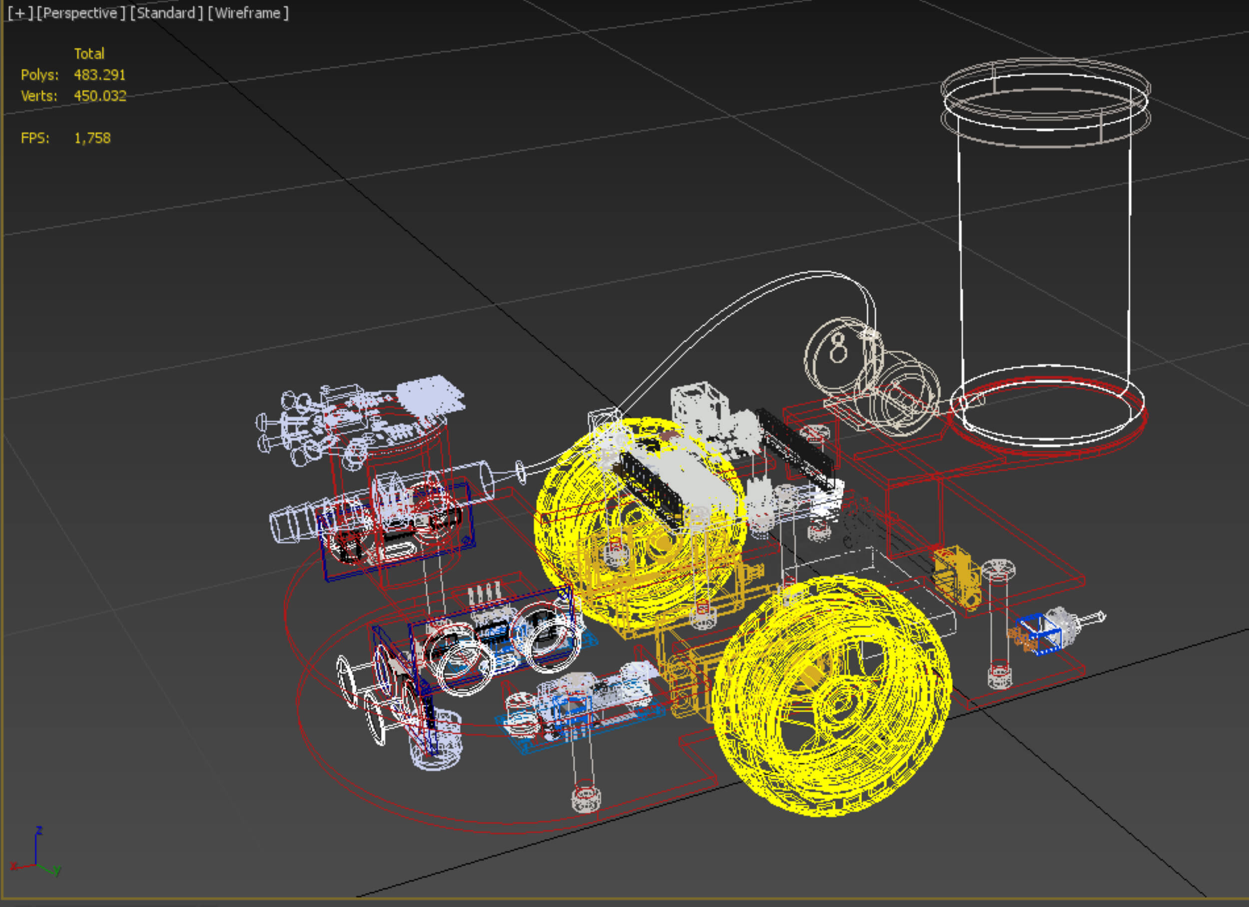 Autonomous Fire Fighting Robot Vehicle Extinguisher Sprayer - 3D Model ...