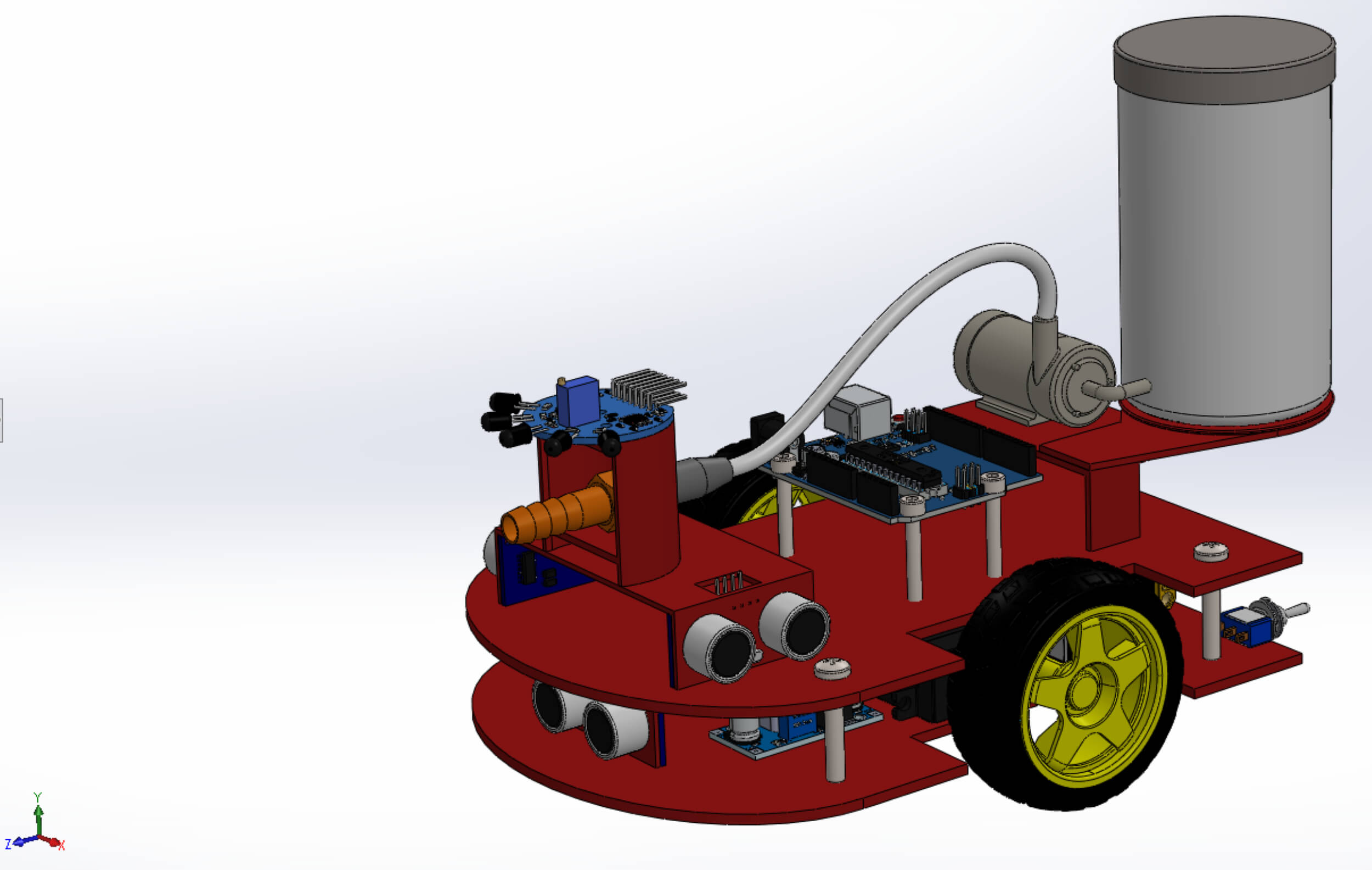 Autonomous Fire Fighting Robot Vehicle Extinguisher Sprayer - 3D Model ...