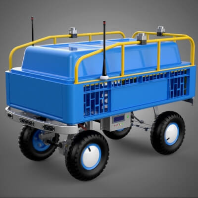 Autonomous Robot IoT Cart Utility Vehicle Cargo Delivery Bot - 3D Model ...
