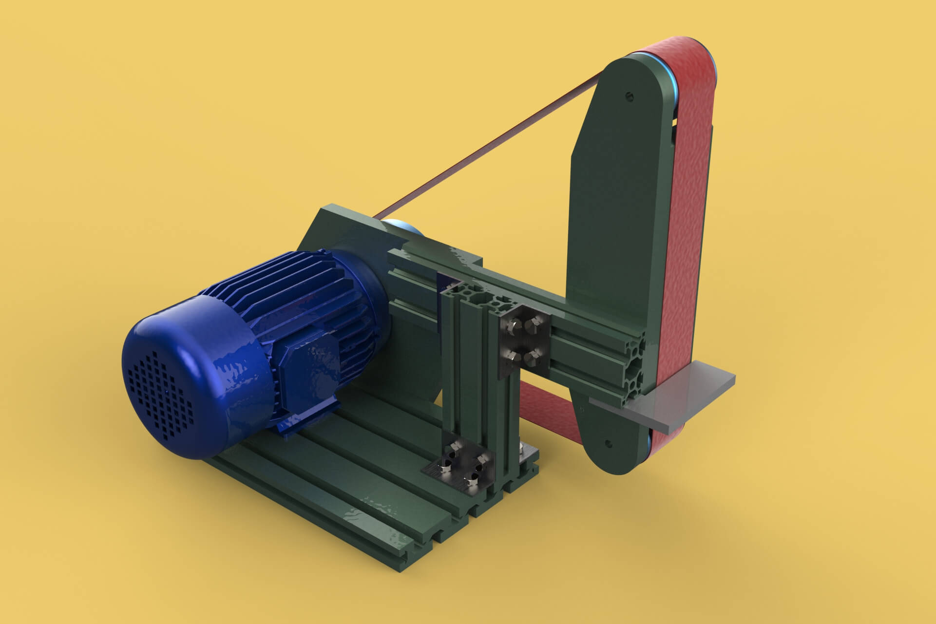 Belt Grinder Sander 3D Model by surf3d