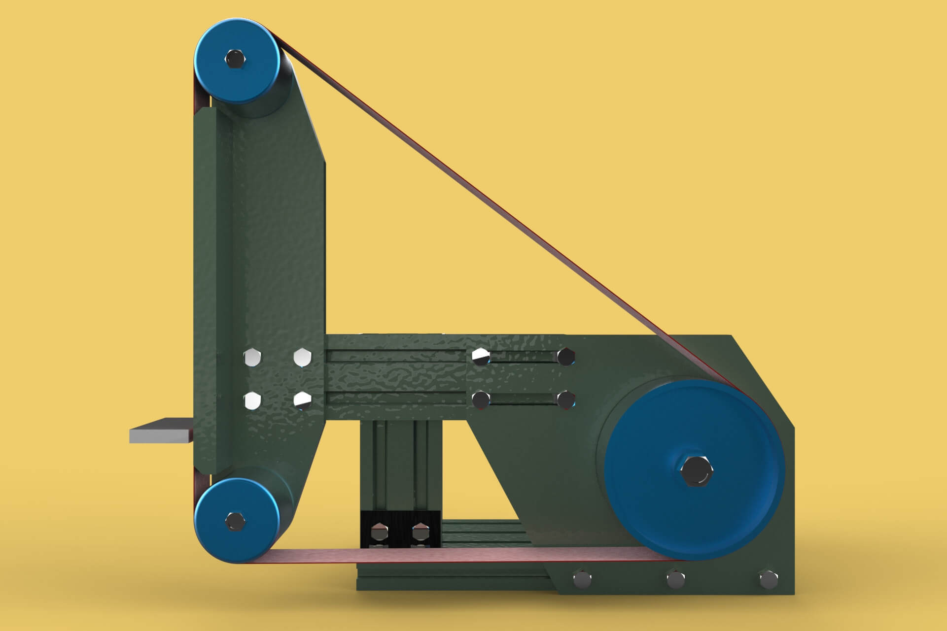 Belt Grinder Sander 3D Model by surf3d