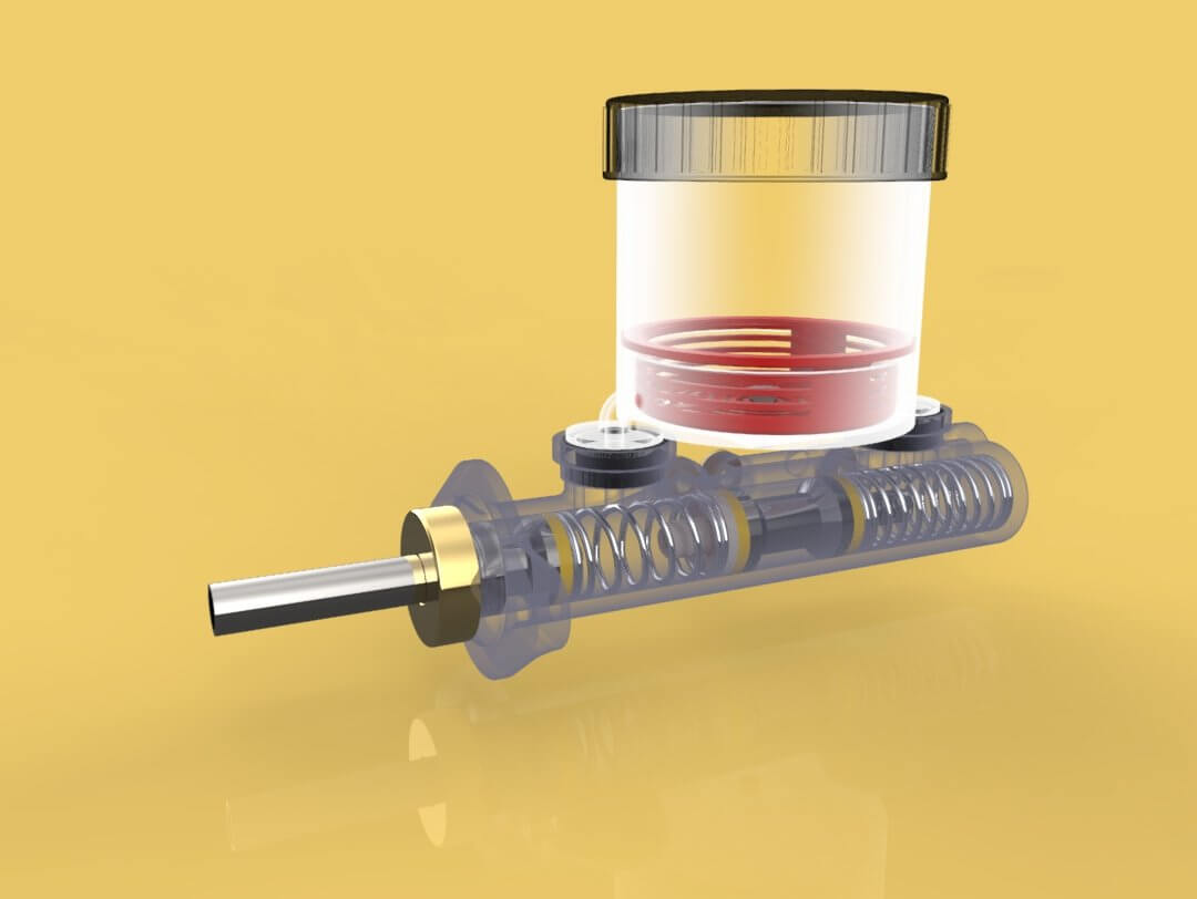 Car Brake Master Cylinder 3D Model by surf3d