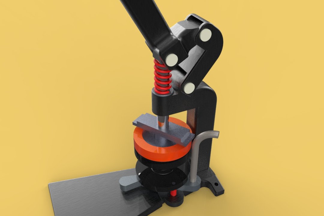 Button Press Machine 3D Model by surf3d