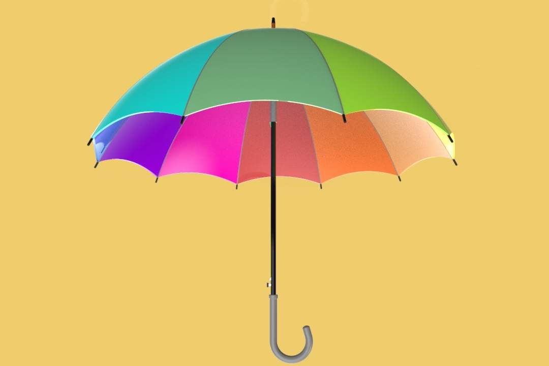 Colorful Umbrella 3D Model by surf3d