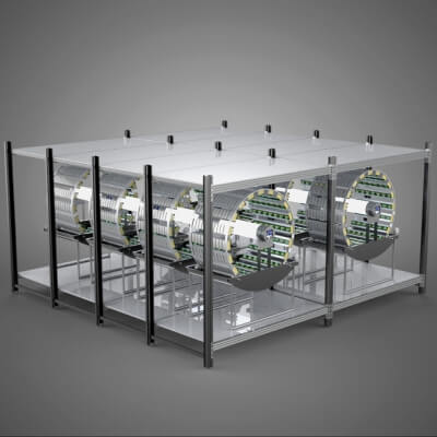 Stock Tray Array Decor Array Row Shelf Rack Tray Rotary Hydroponic Plant Farm - 3D Model ...