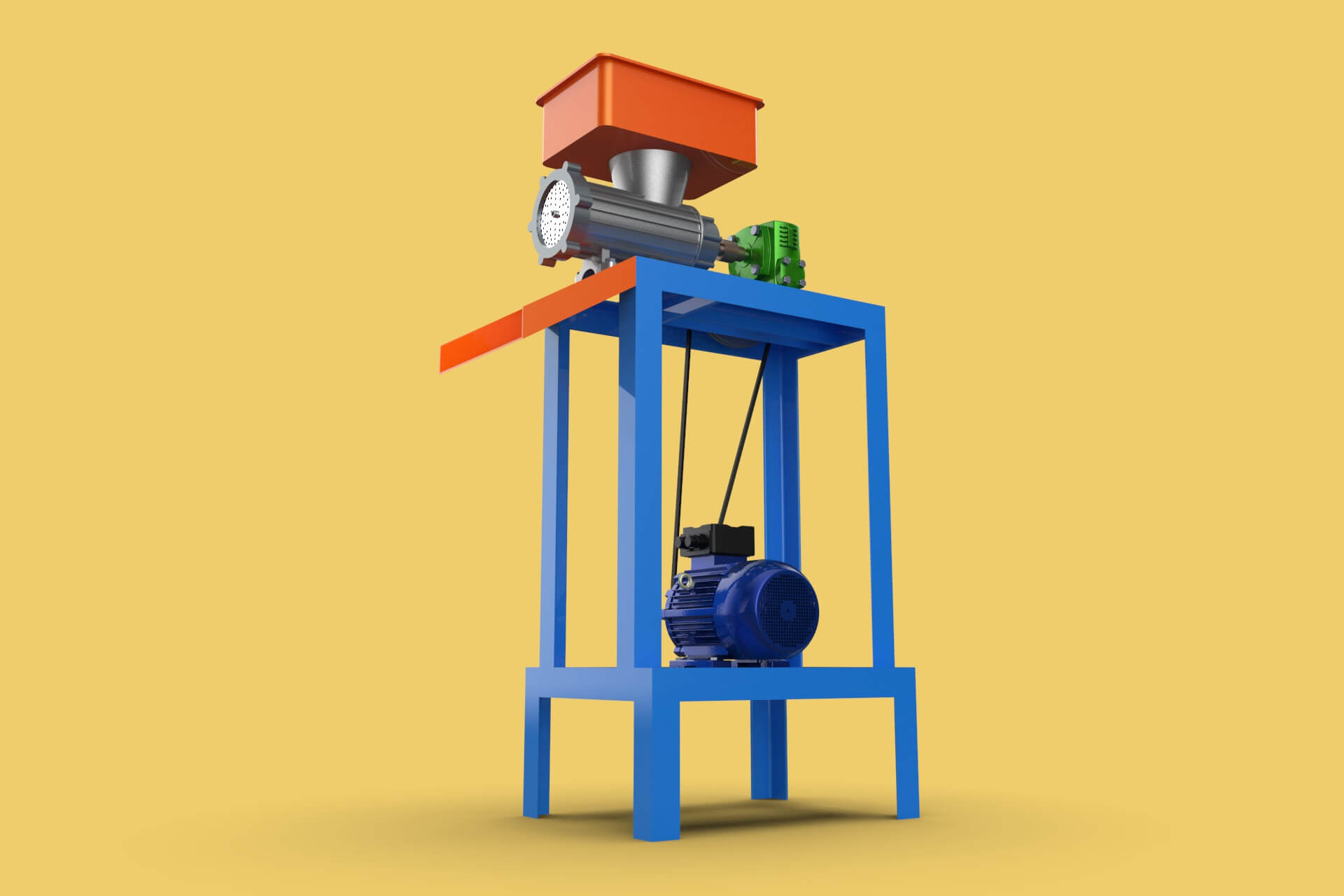 Electric Meat Grinder Machine 3D Model by surf3d