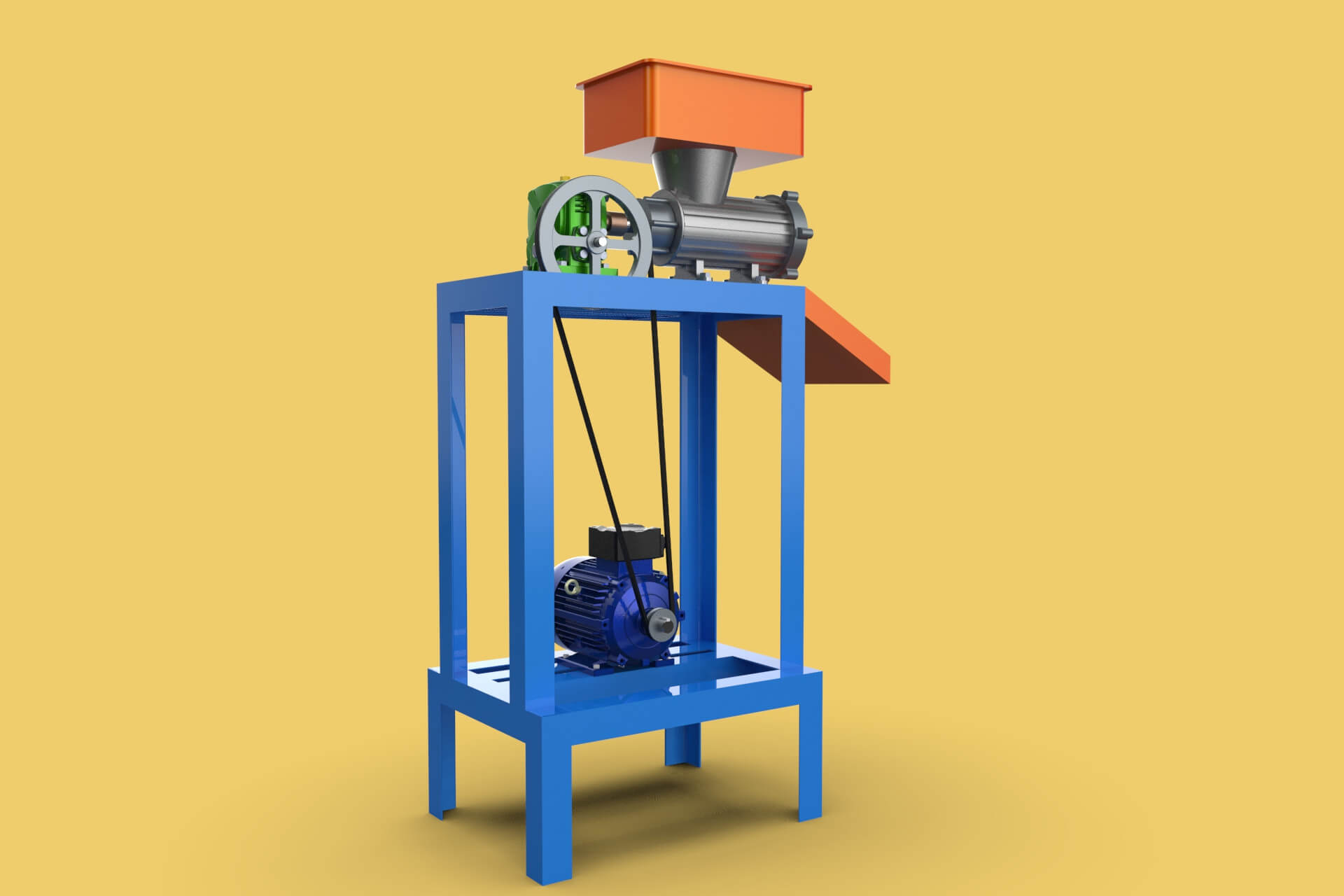 Electric Meat Grinder Machine 3D Model by surf3d
